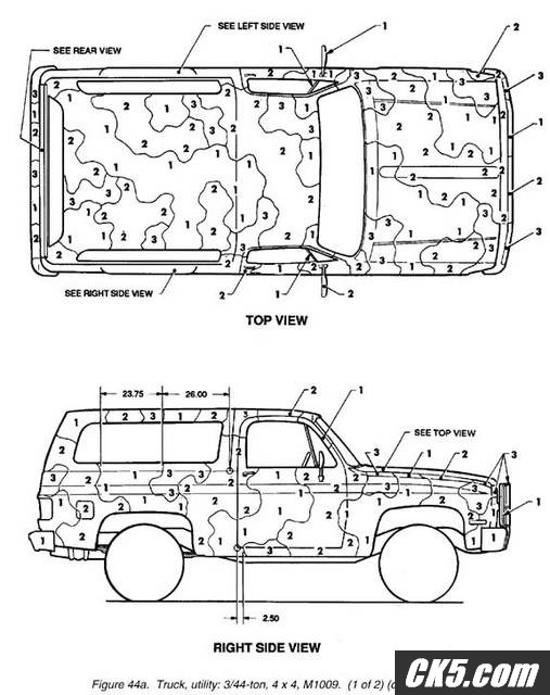 M1009 Blazer camouflage pattern