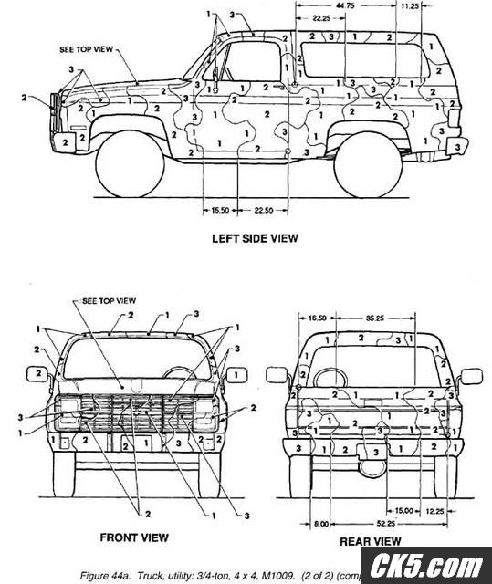 M1009 Blazer camouflage pattern