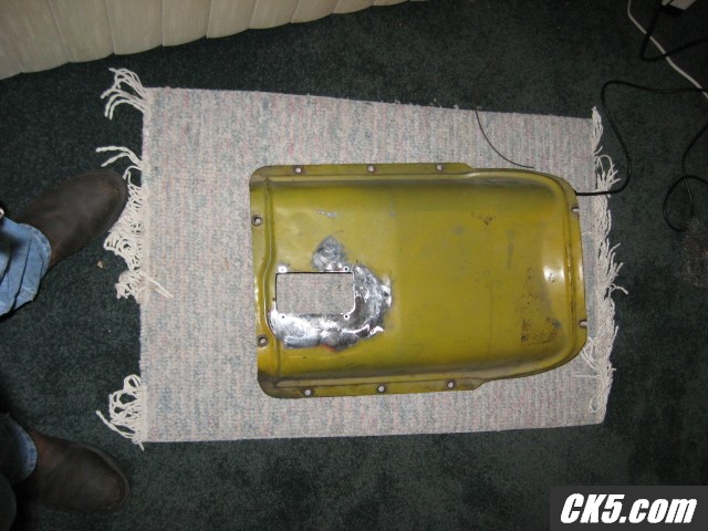 Modified transmission tunnel.