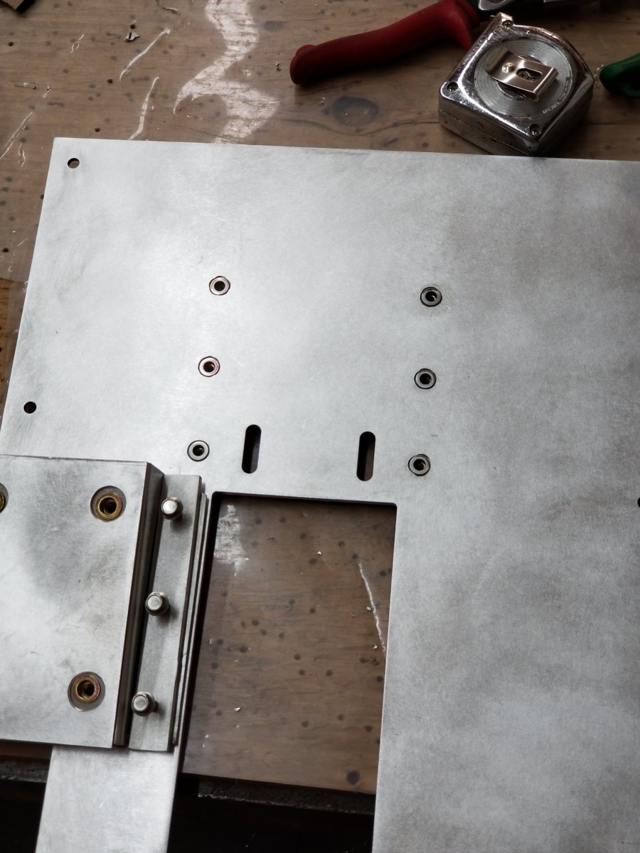 Mounting holes with rivet nuts