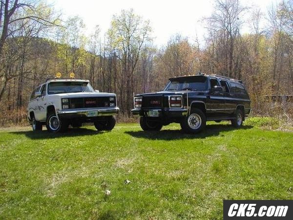 my 91 burb and my brothers 86 K5