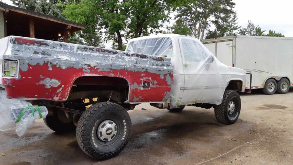 My boy painted his red box white over the weekend