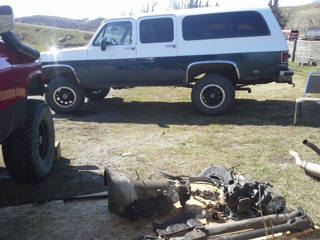 New rims and 285 75 17 Toyo Mts...Liked the other rims better, but they will go on my boys one ton