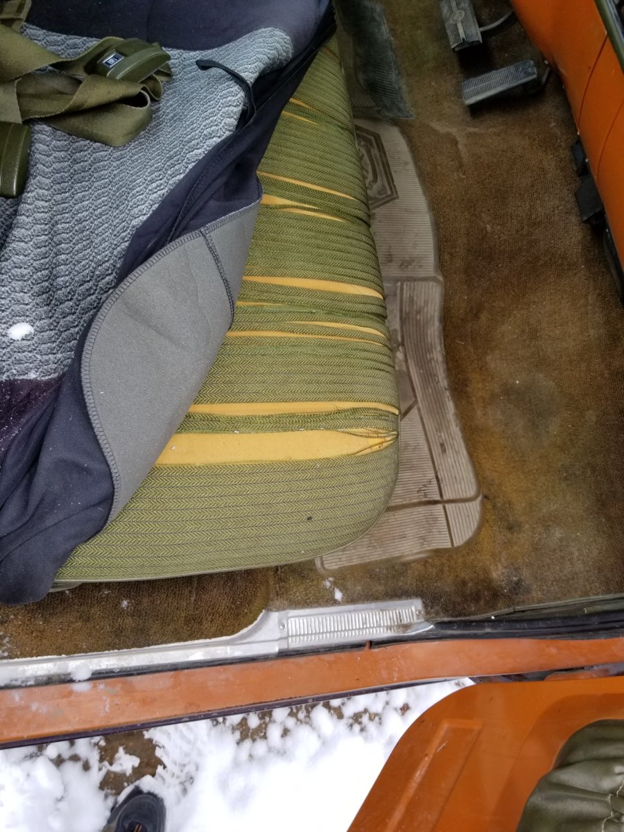 Original seat upholstery