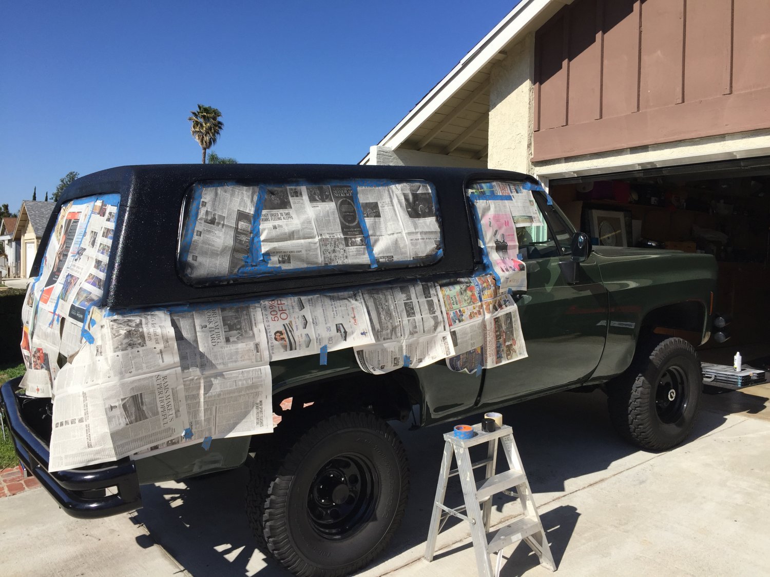 Painting the roof