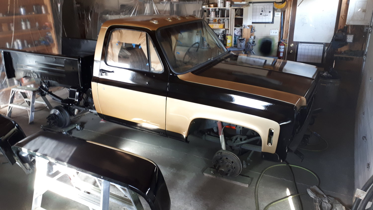 Passenger front. No runs. Wet sanding black when hard