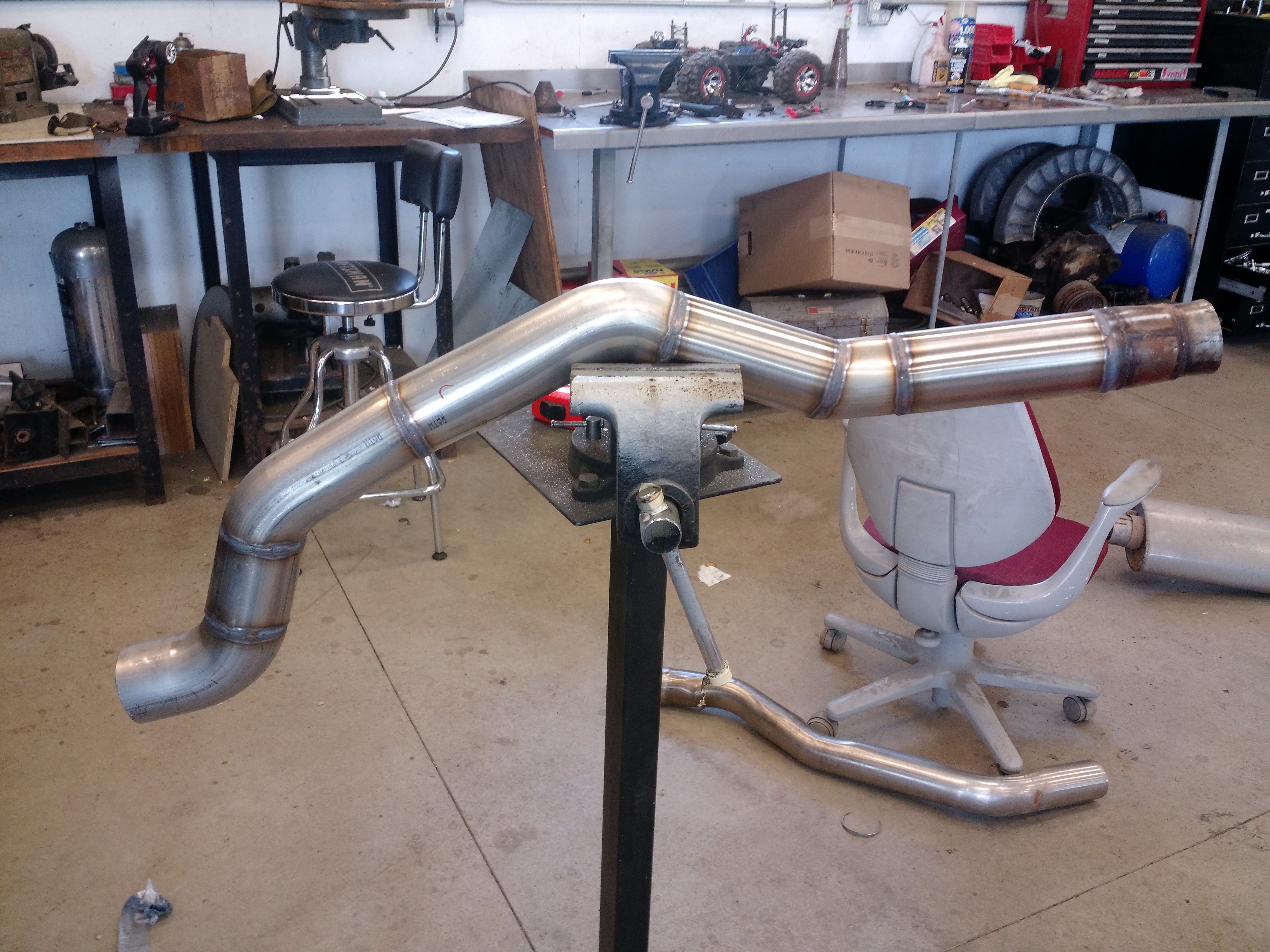 Passenger pipe, SS purge welded for good measure
