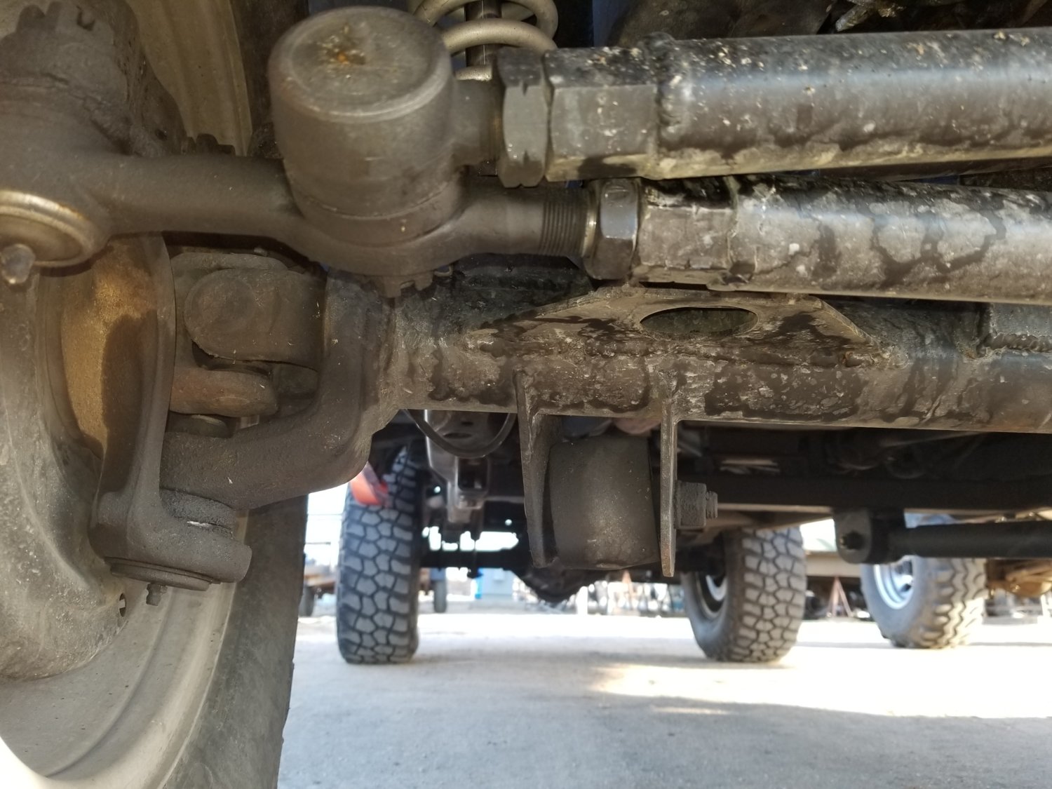 Passenger side tie rod