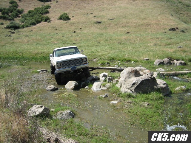 playing in a creek bed