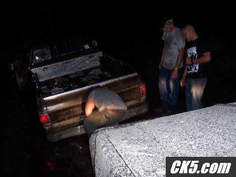 pulling sean out at the power lines