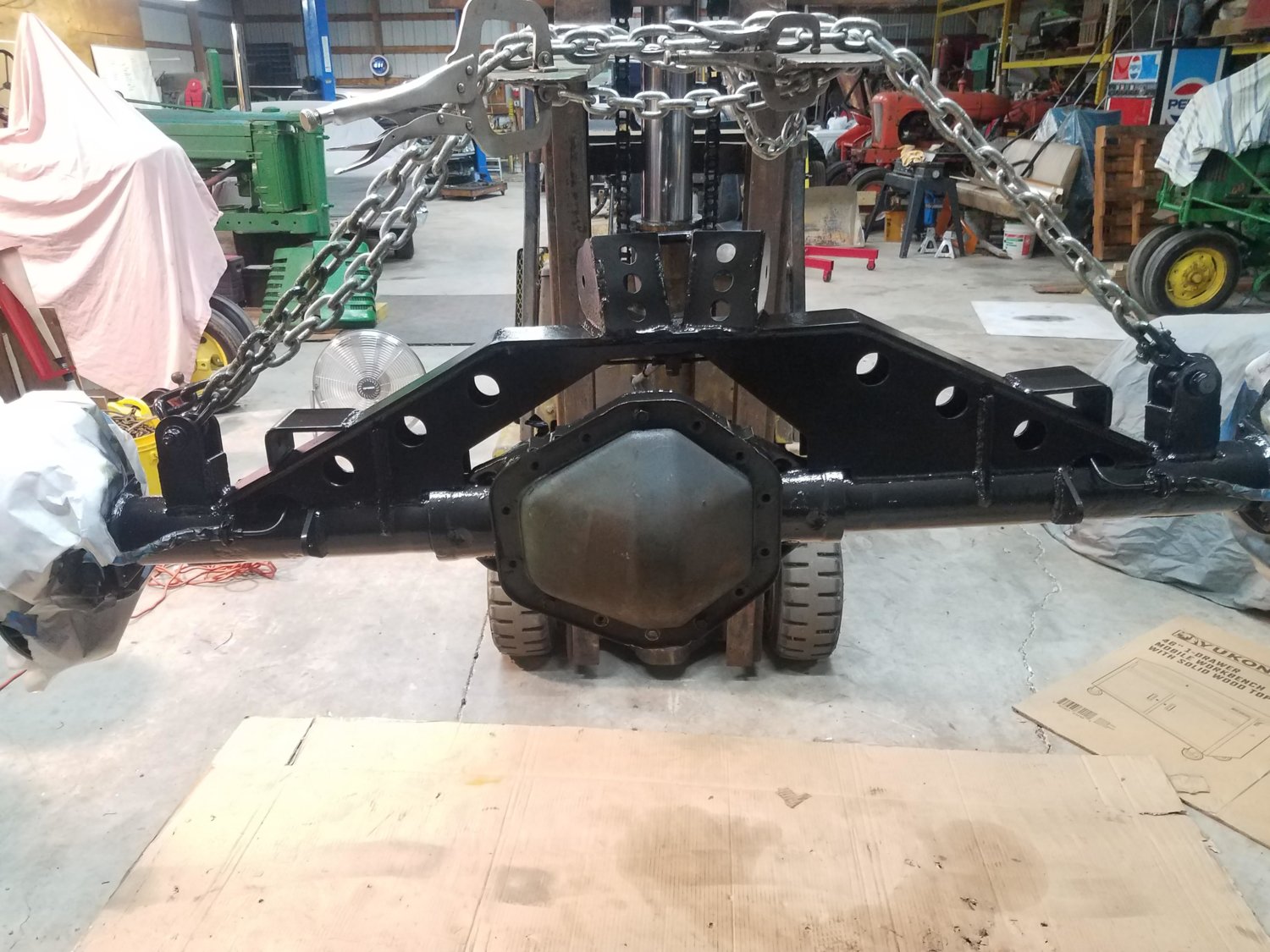 rear axle painted