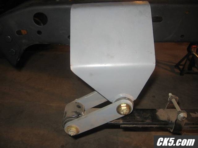 Rear shackle compressed