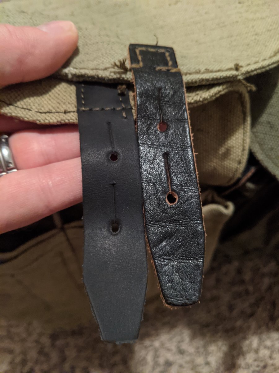 RPK74 leather tabs close up