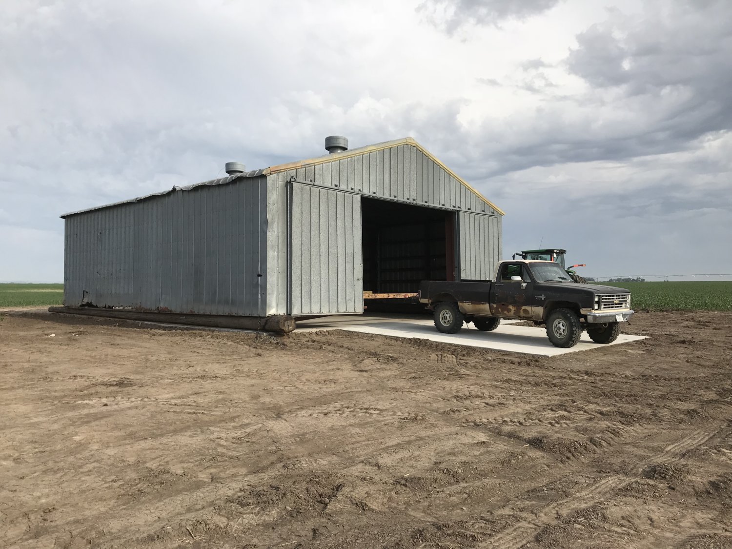 Shed on skids.