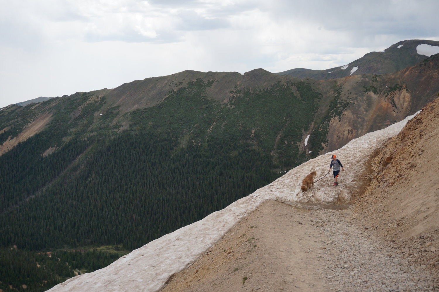 snow blocking Webster Pass