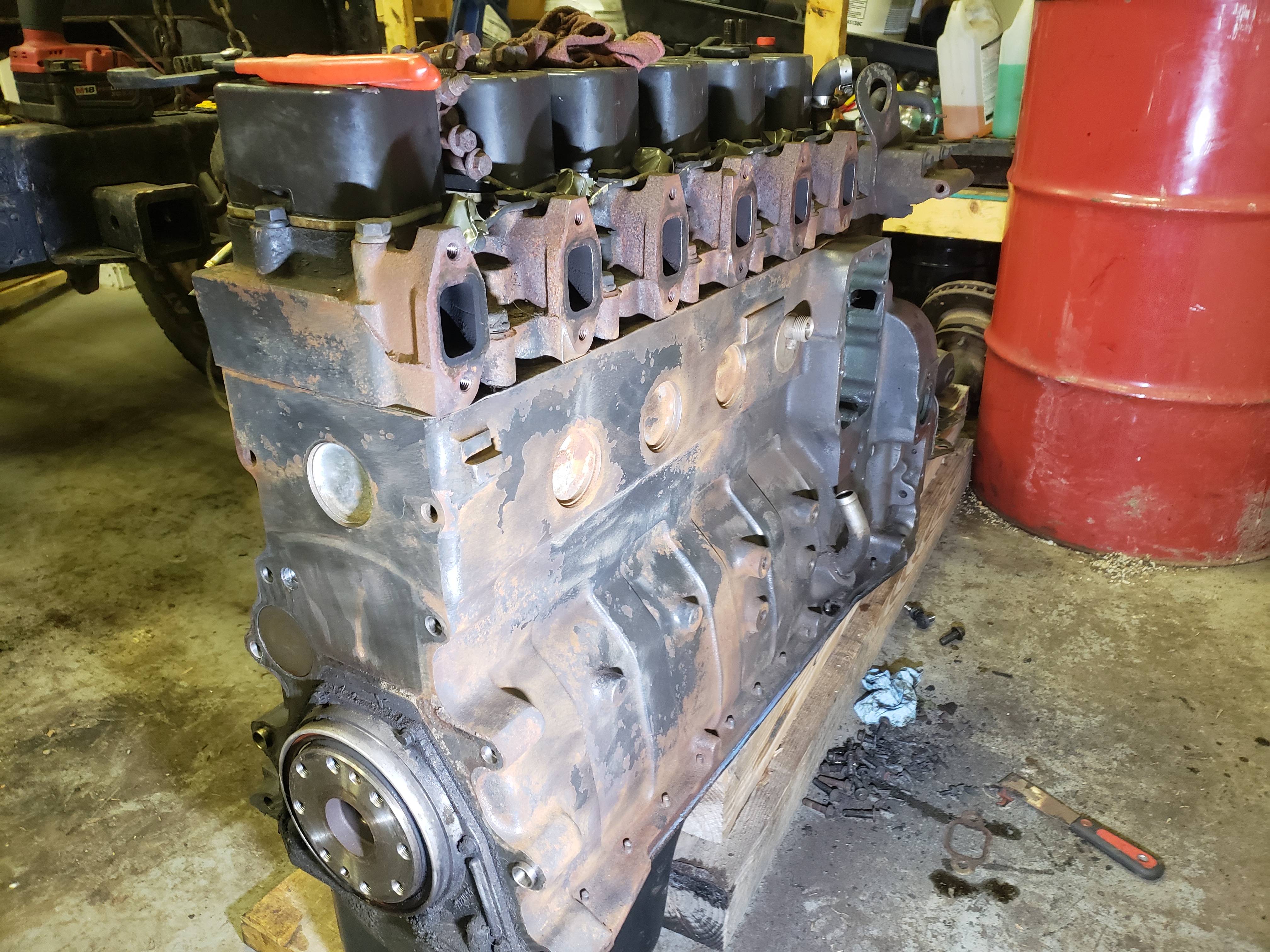 Stripped engine