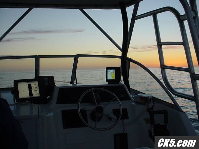 Sunset on the boat