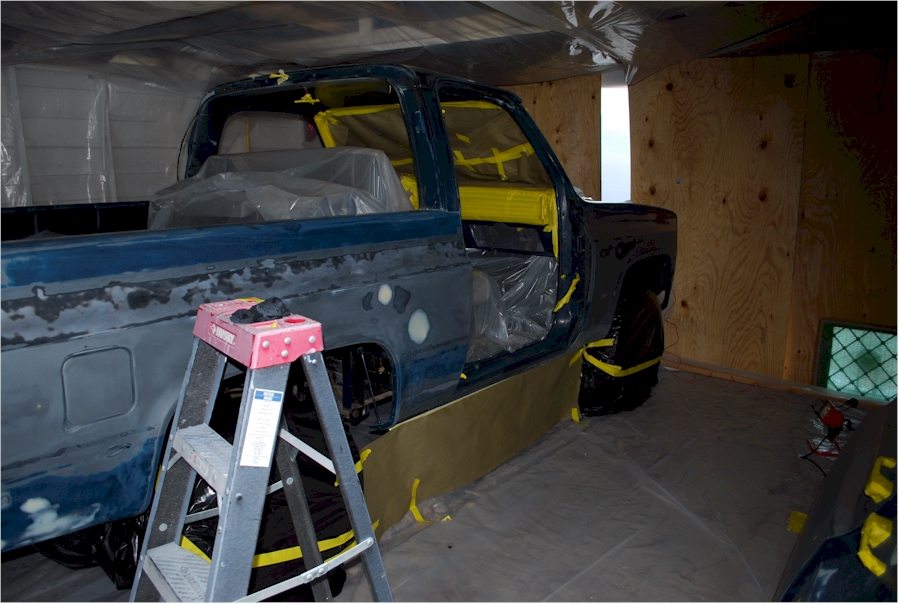 Taping up truck