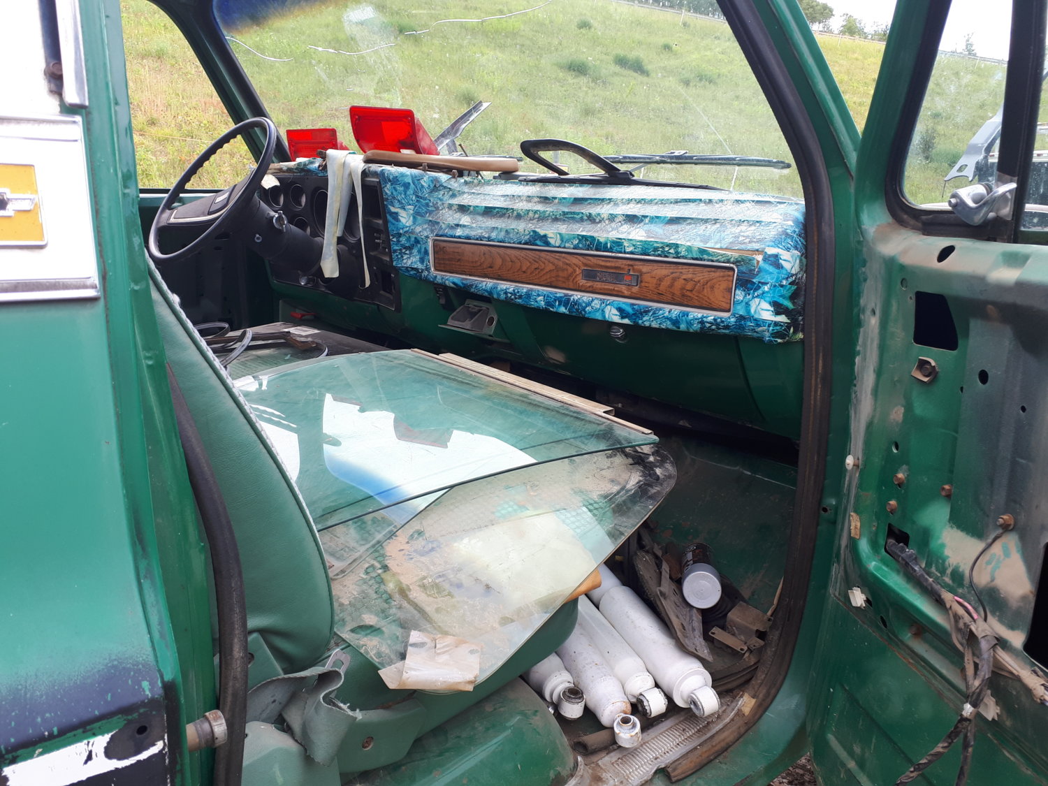 That camo duct tape dash is awesome...but it's not staying