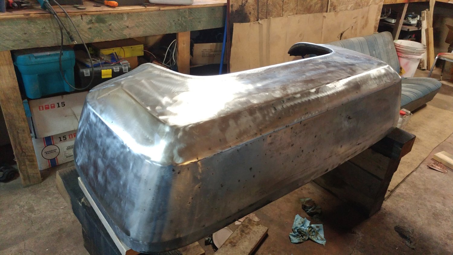 The box we used for this build was going to the crusher!...the guy I bought it from said his wife was tired of all the Junk. !!!???