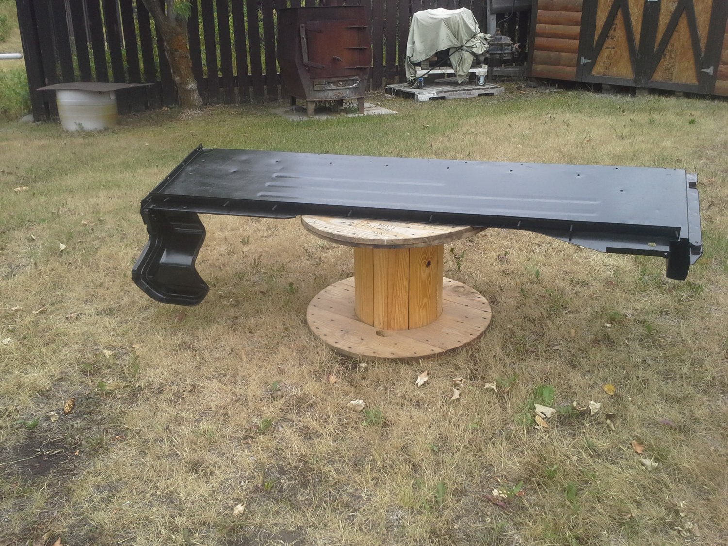 the replacement box we bought had really good sides.  We stripped and painted everything for now, but bodywork is still coming