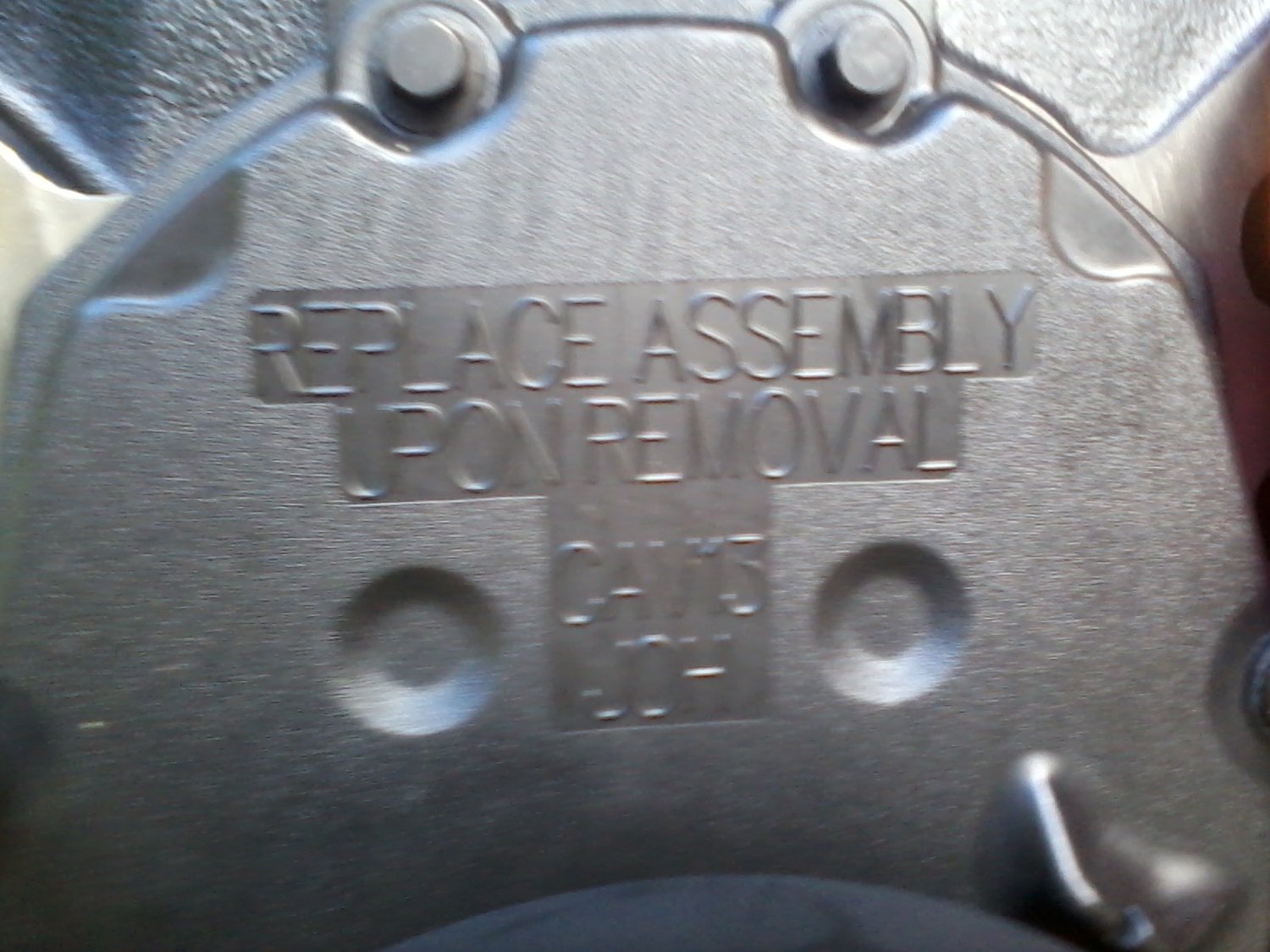 Timing cover close up