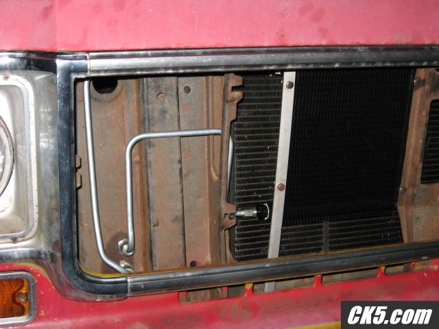Transmission cooler install.