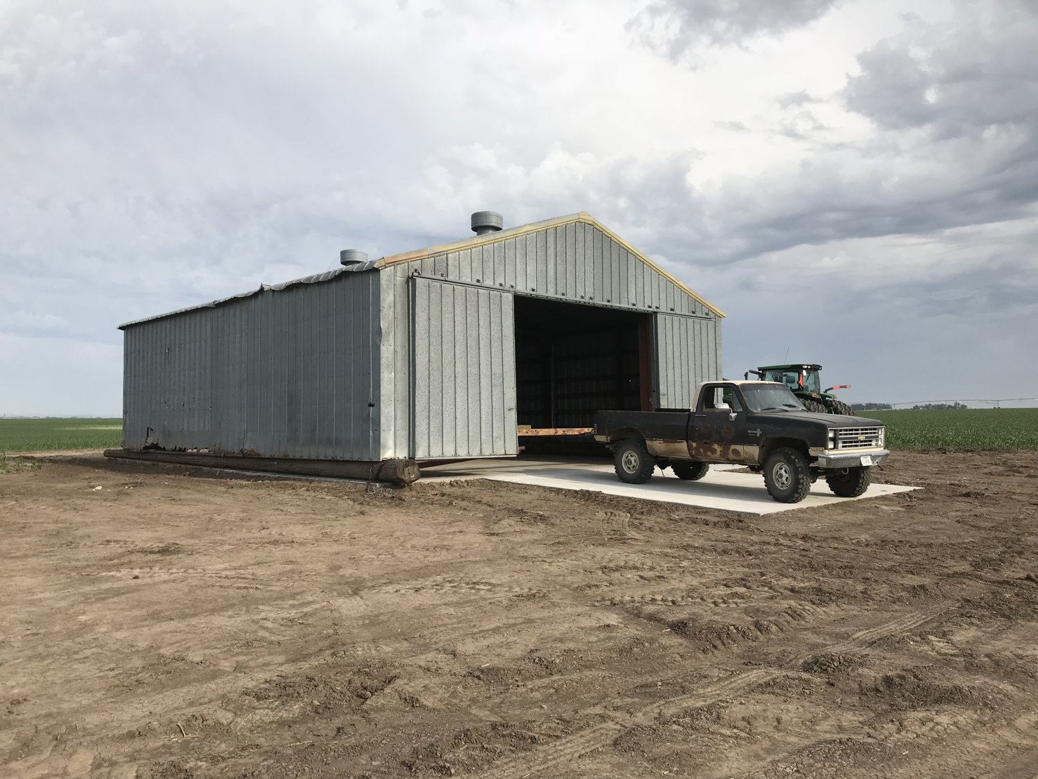 Truck on concrete.