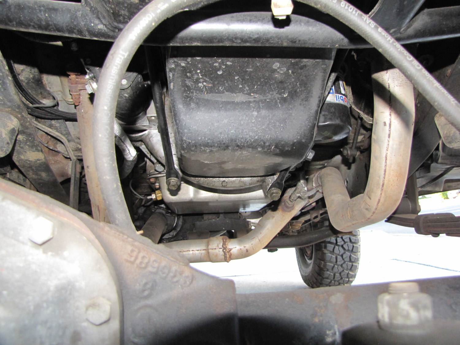 under from front