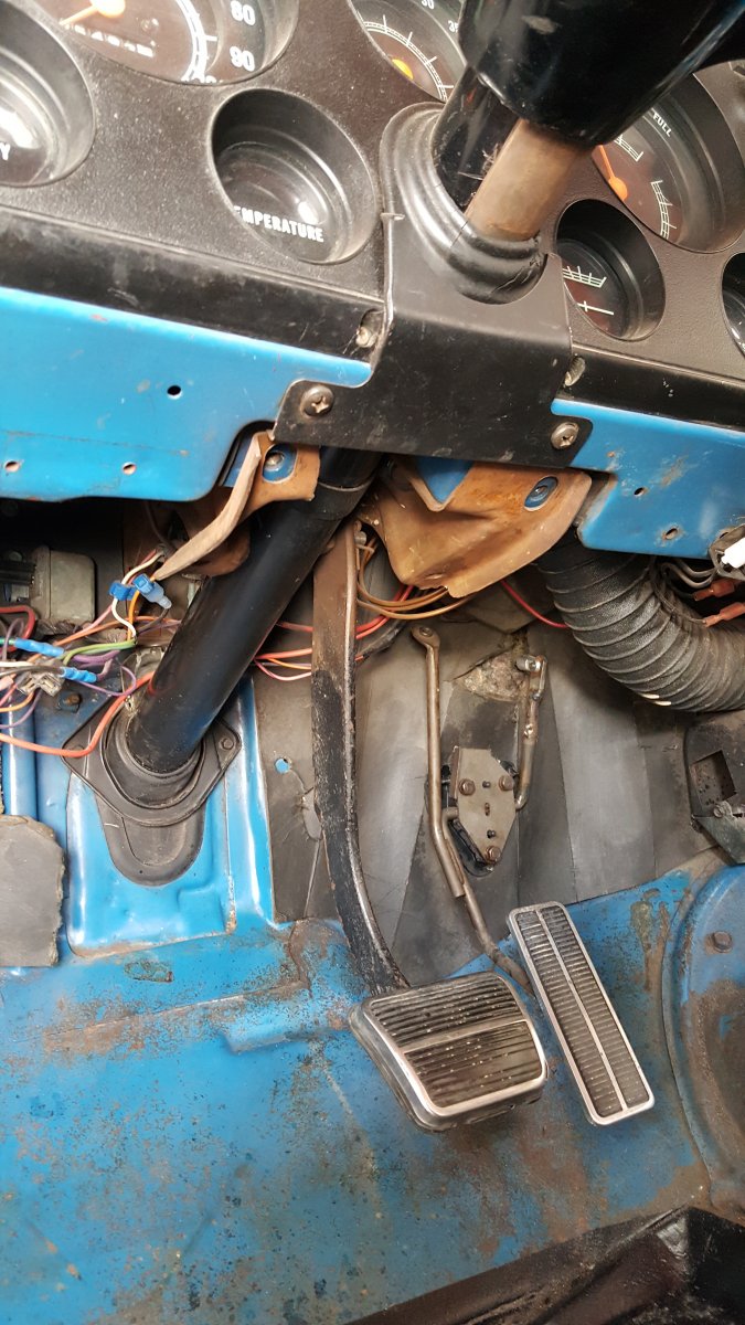 under steering column