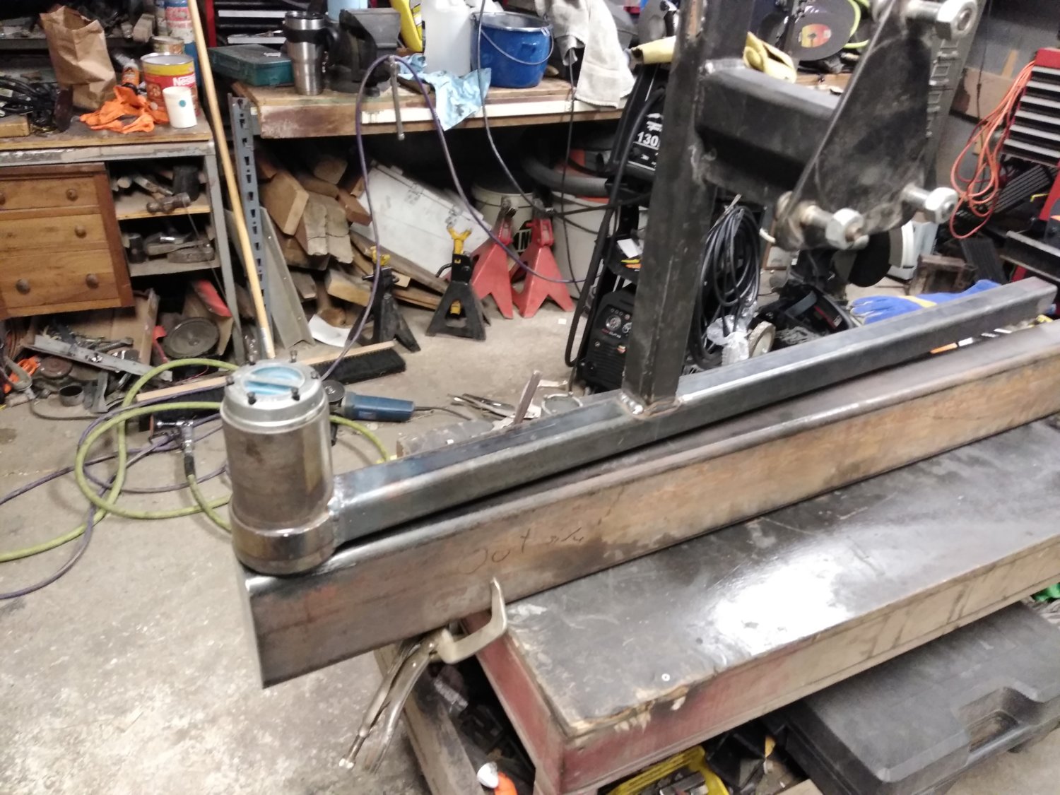 Upright welded