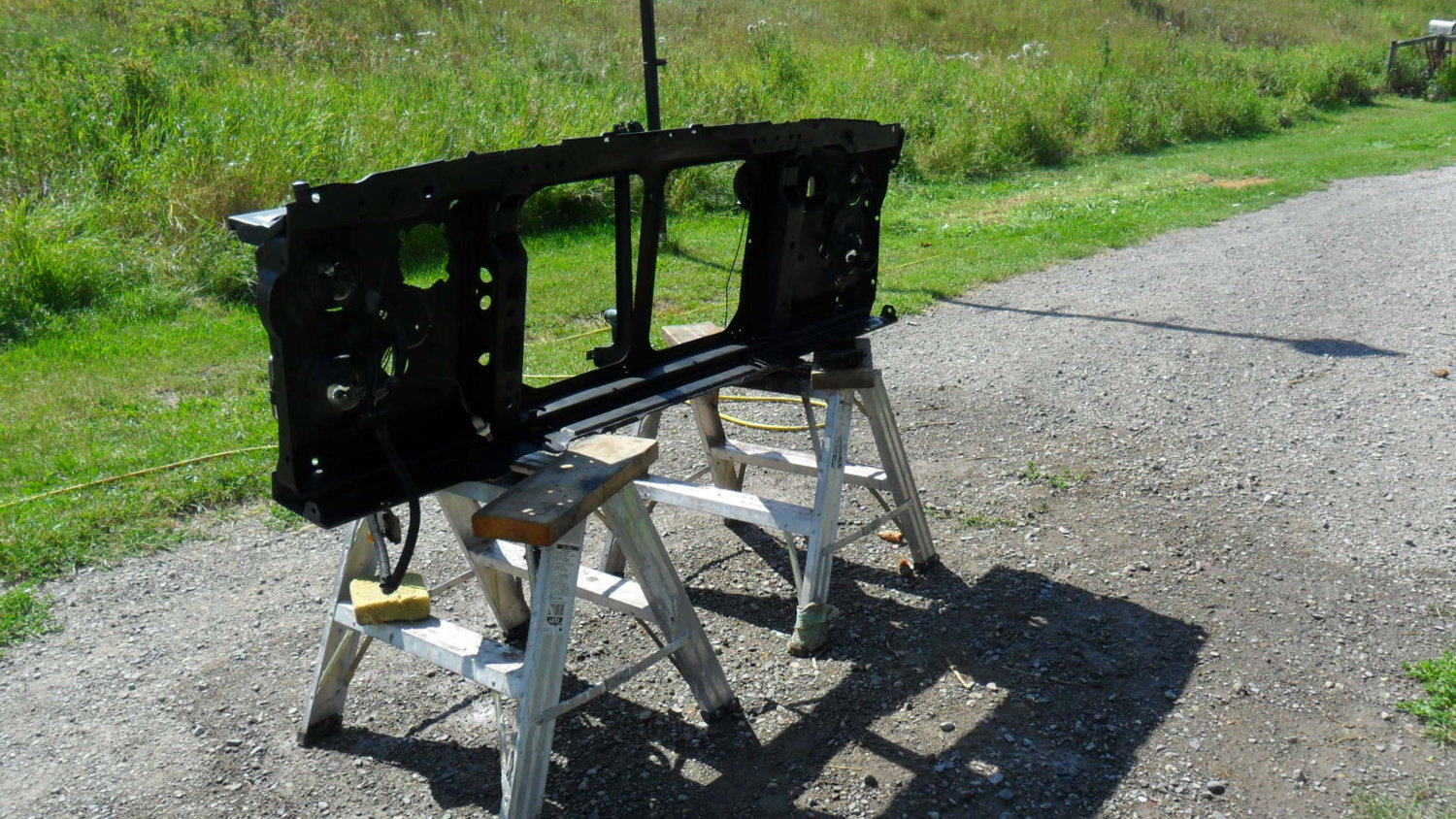 used a 87 quad headlight rad support I had laying around because I had all the pieces for it