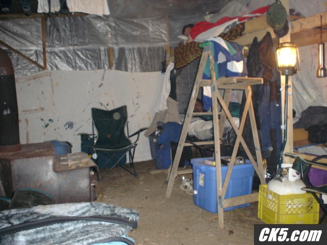 Wall tent inside