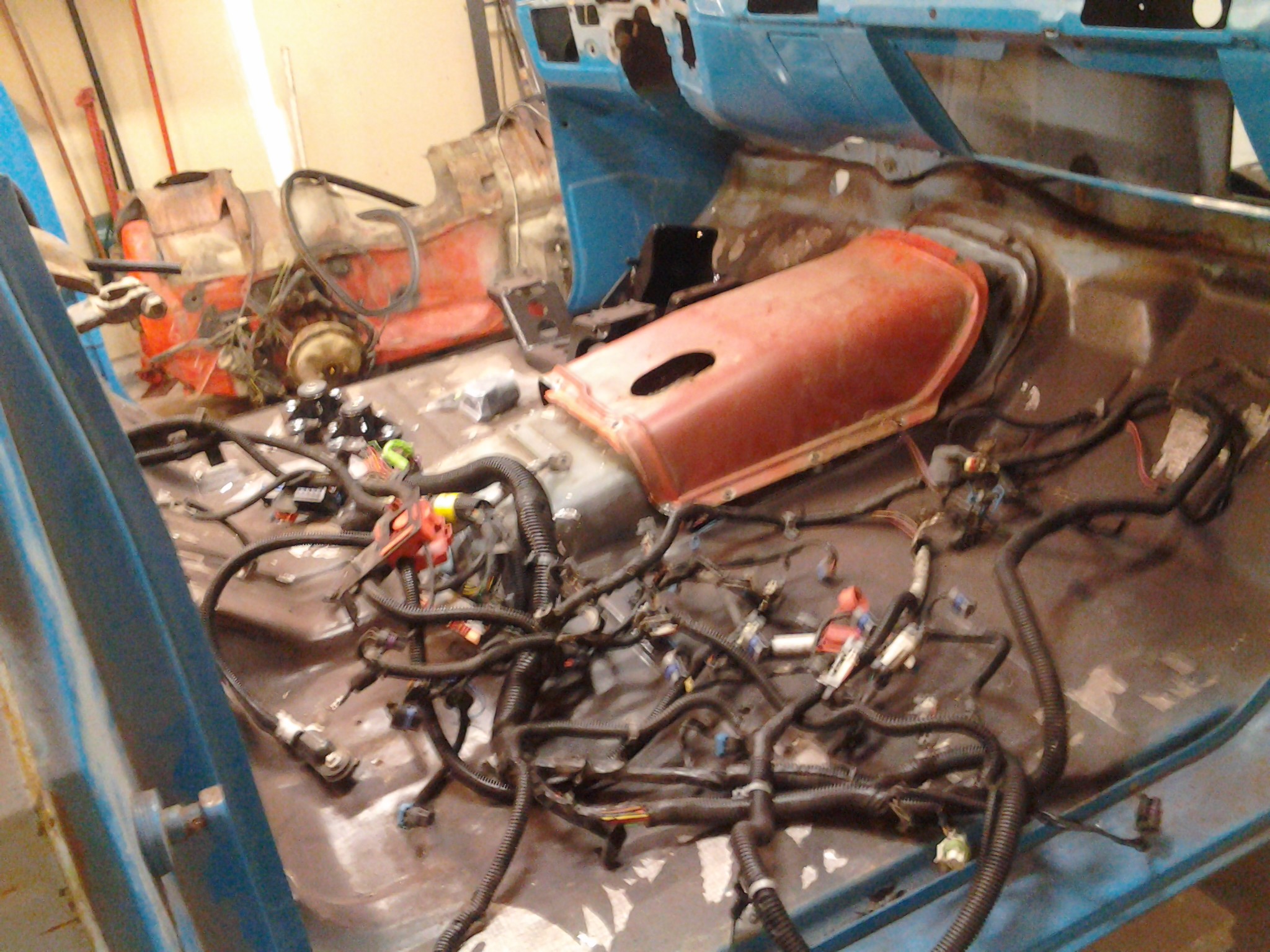 washed wire harness