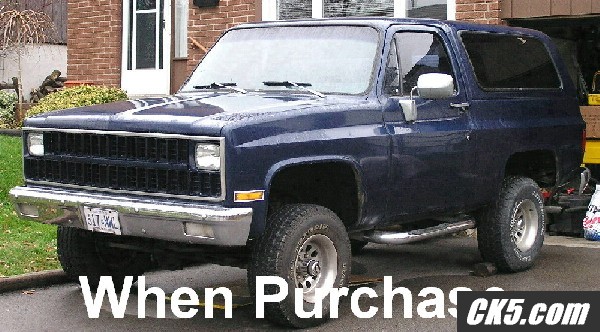 When The Blazer was Purchased