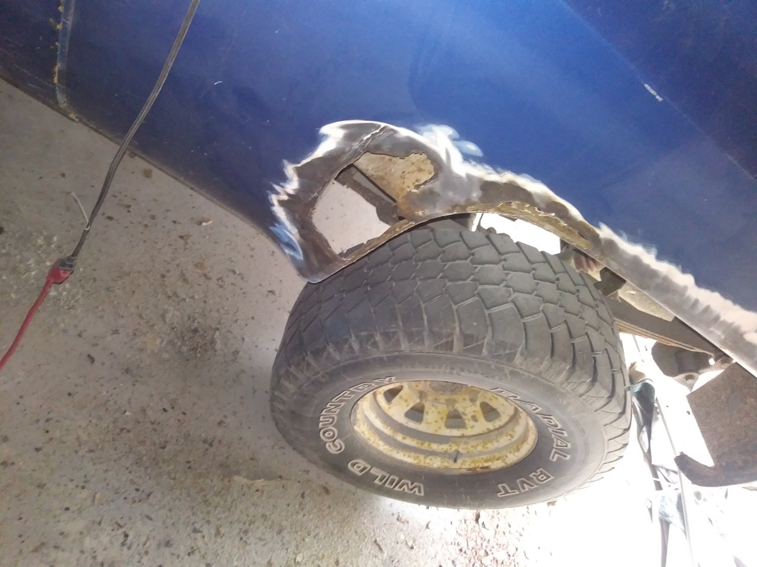 you can see the repair panel welds under the paint and bondo